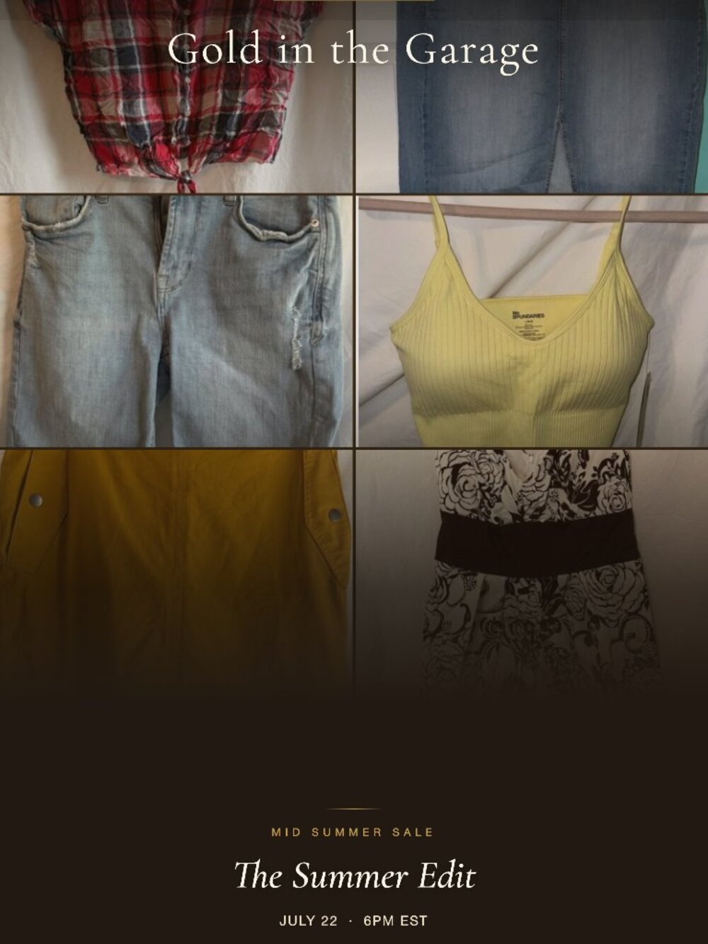 GOLDN IN THE GARAGE IS LIVE - MID SUMMER SALE ( 15 to 20 % off 300 items!! )